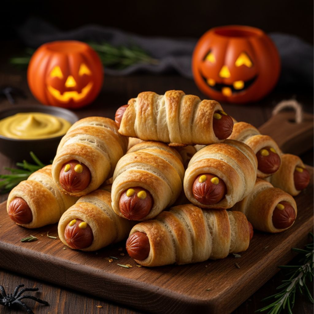 Mummy Dogs in Blankets