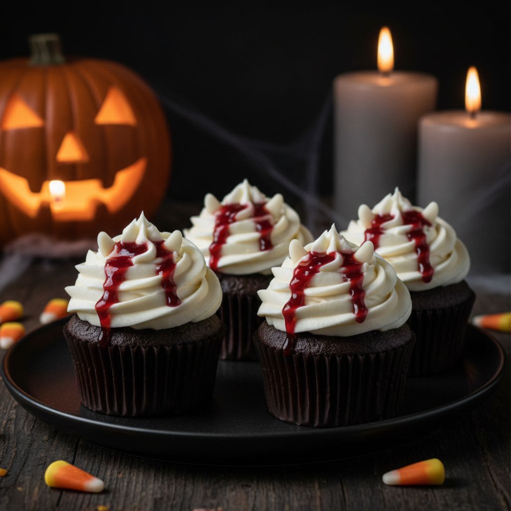 Vampire Bite Cupcakes