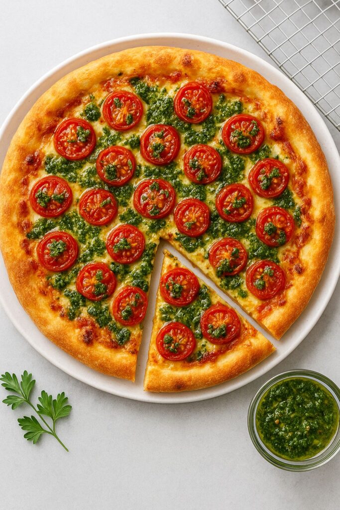 Chimichurri Tomato Pizza Recipe
