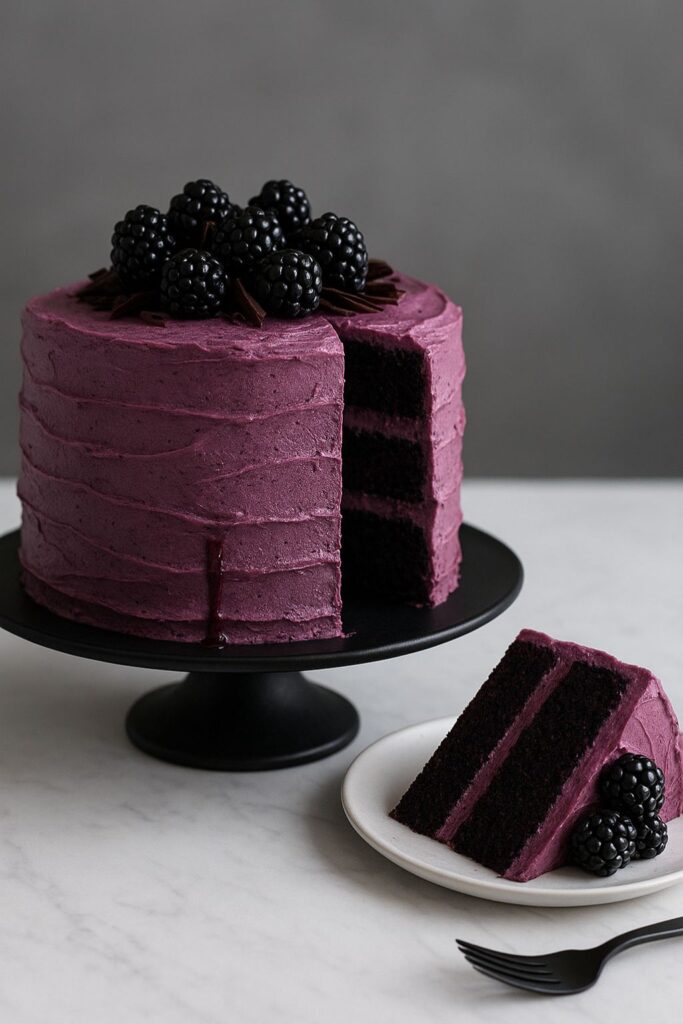 Blackberry Velvet Gothic Cake Recipe