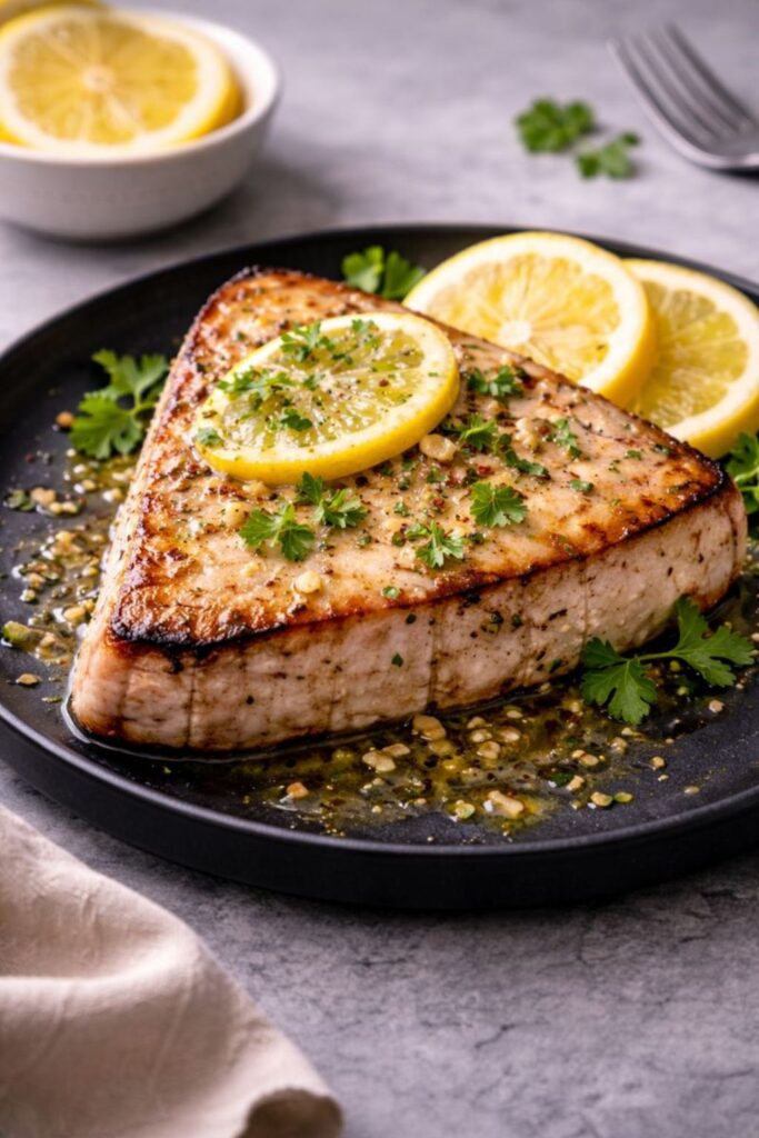Lemon Garlic Swordfish Recipe