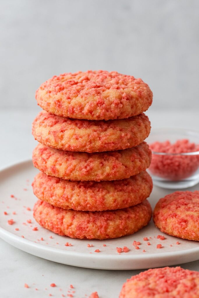 Strawberry Delight Crunch Cookies