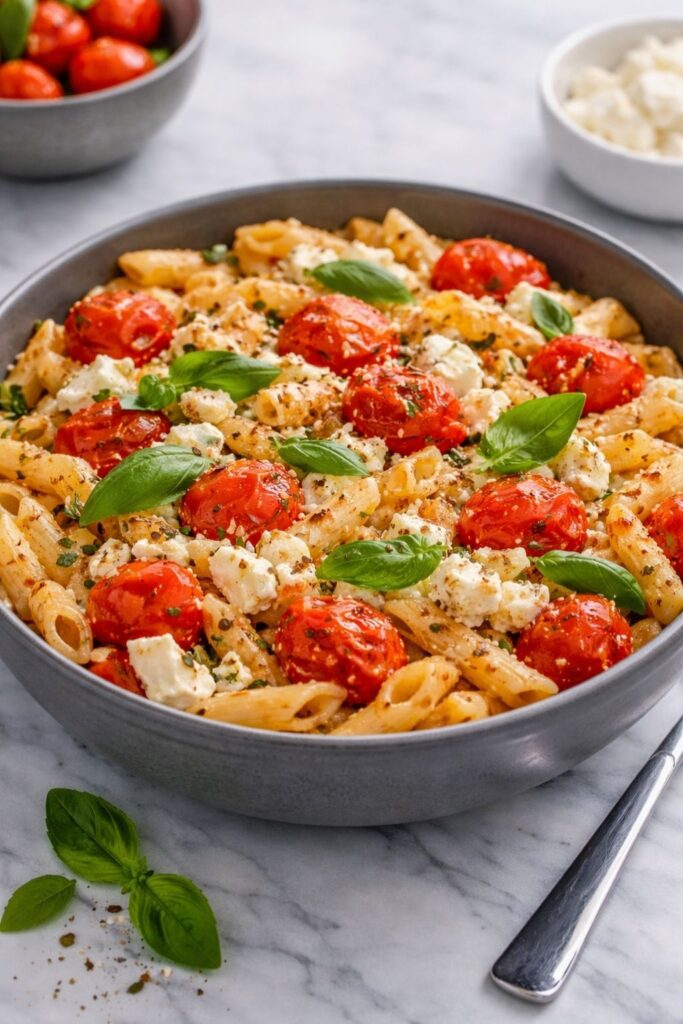 Baked Feta Pasta with Cherry Tomatoes