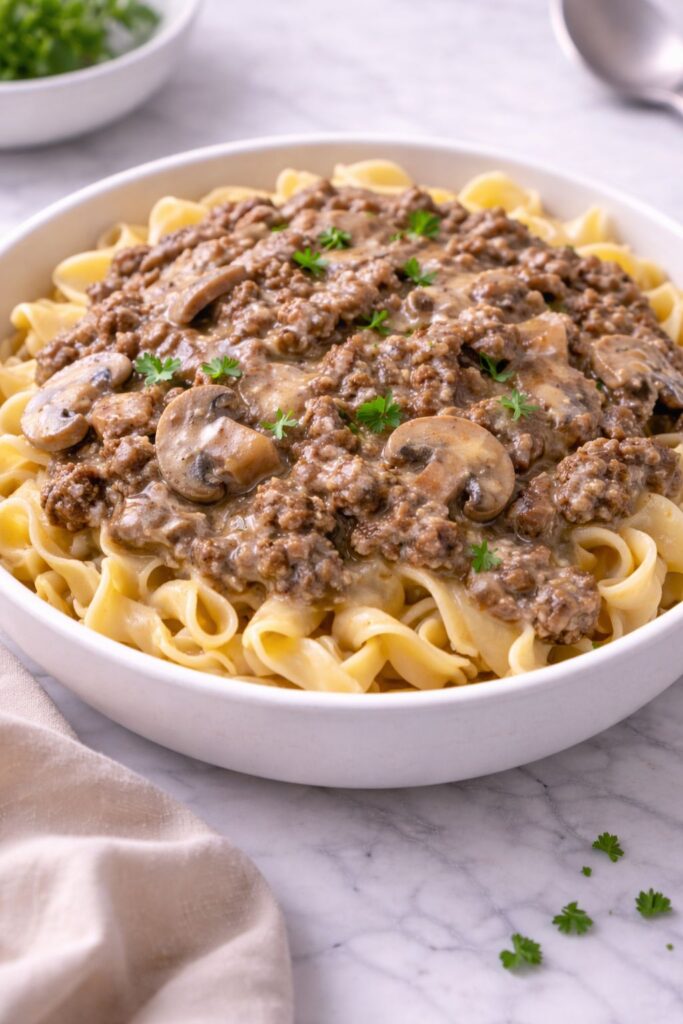 Beef Stroganoff With Ground Beef Recipe
