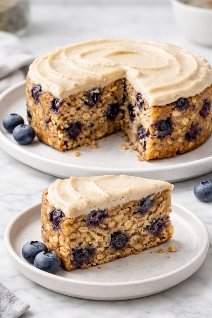 Blueberry Oats Birthday Cake for Dogs
