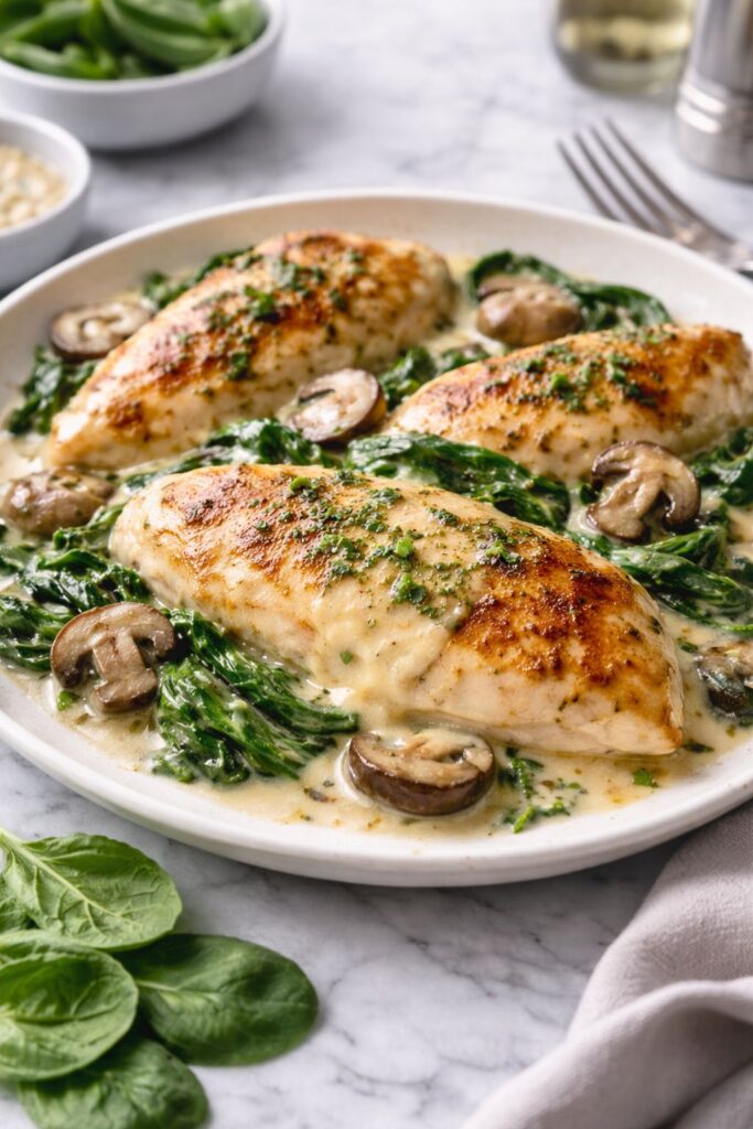 Chicken Spinach Mushroom Recipe