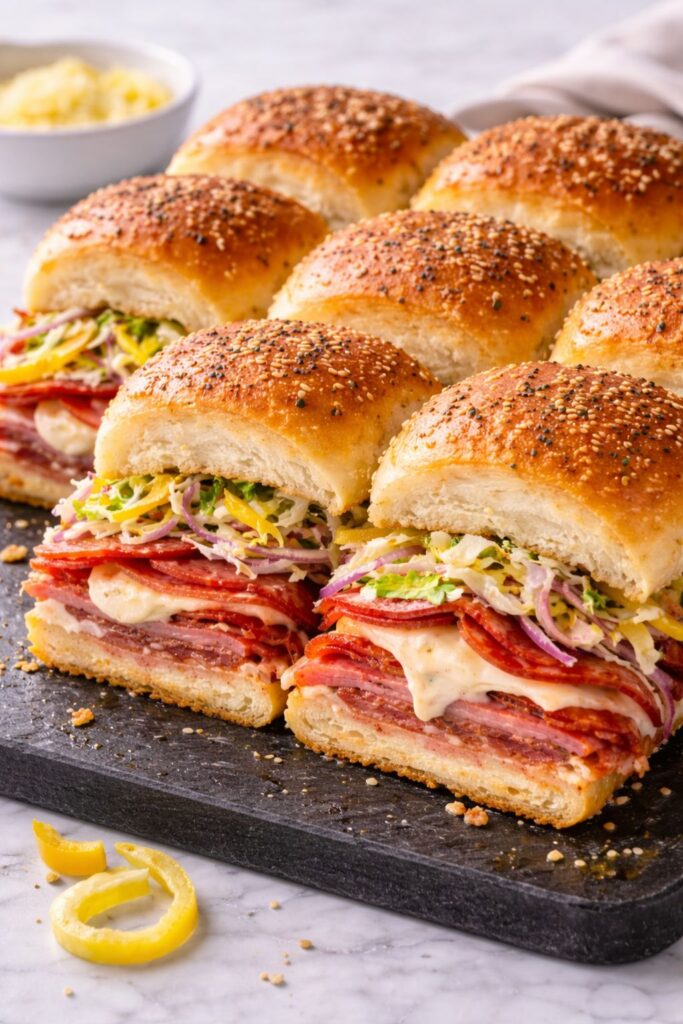 Italian Grinder Sliders Hawaiian Rolls