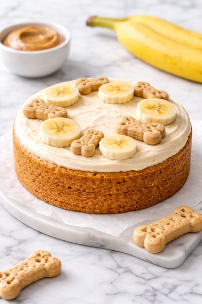 Peanut Butter Banana Dog Cake Recipe