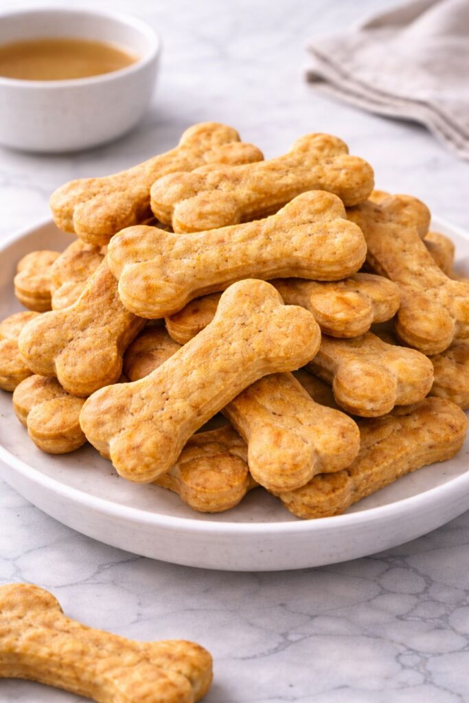 Peanut Butter Chicken Broth Dog Treats