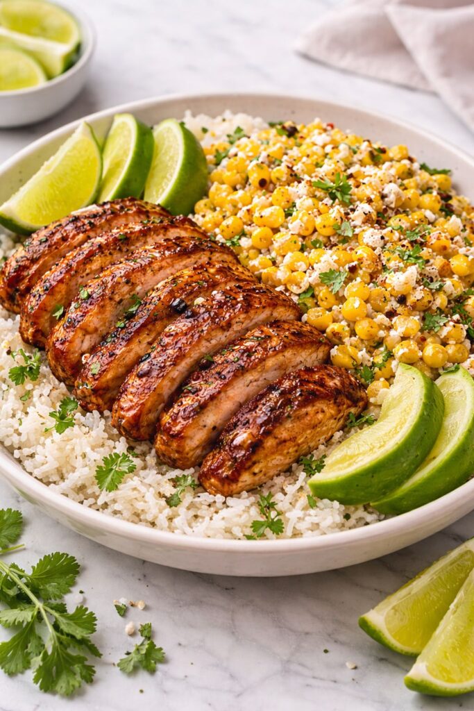 Street Corn Chicken Rice Bowl Recipe