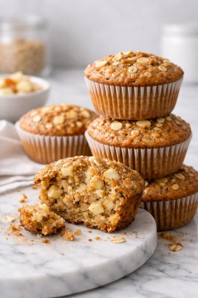 Apple Cinnamon Oatmeal Muffins