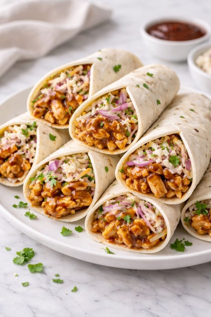 BBQ Chicken Coleslaw Wraps Recipe