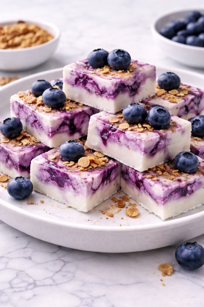 Blueberry Swirl Yogurt Bites Recipe