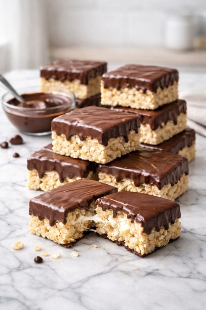 Chocolate Covered Rice Krispie Treats