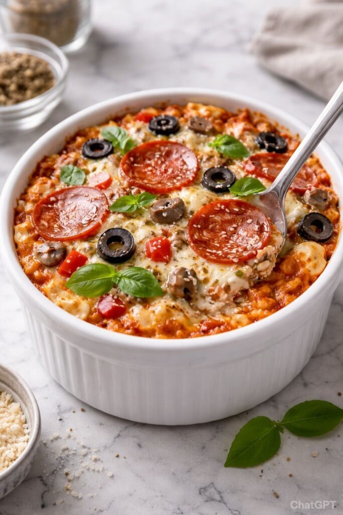 Cottage Cheese Pizza Bowl Recipe