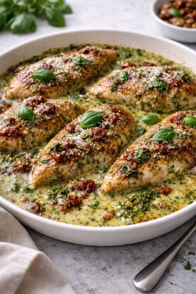 Creamy Pesto Chicken Recipe
