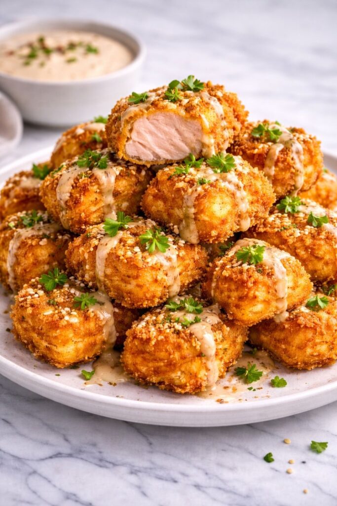Crispy Bang Bang Salmon Bites