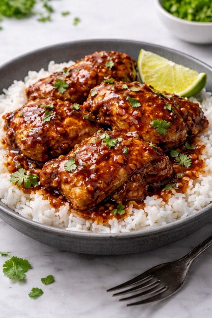 Crockpot Honey Chipotle Chicken Thighs