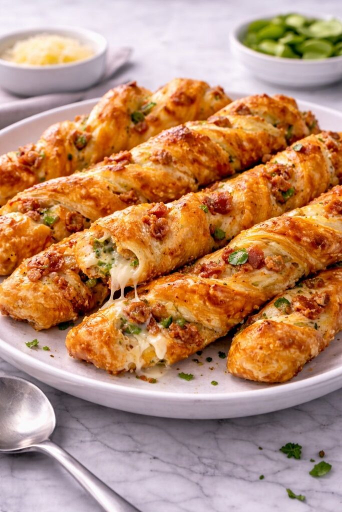 Jalapeno Popper Puff Pastry Twist