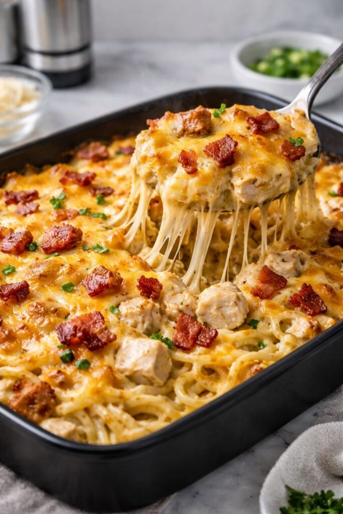 Monterey Chicken Spaghetti Casserole Recipe