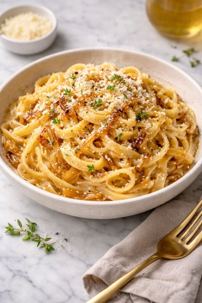 One Pot French Onion Pasta Recipe