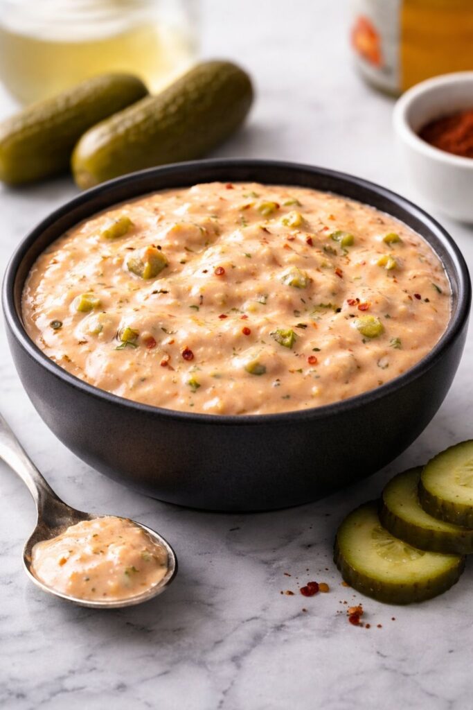 Spicy Dill Pickle Burger Sauce