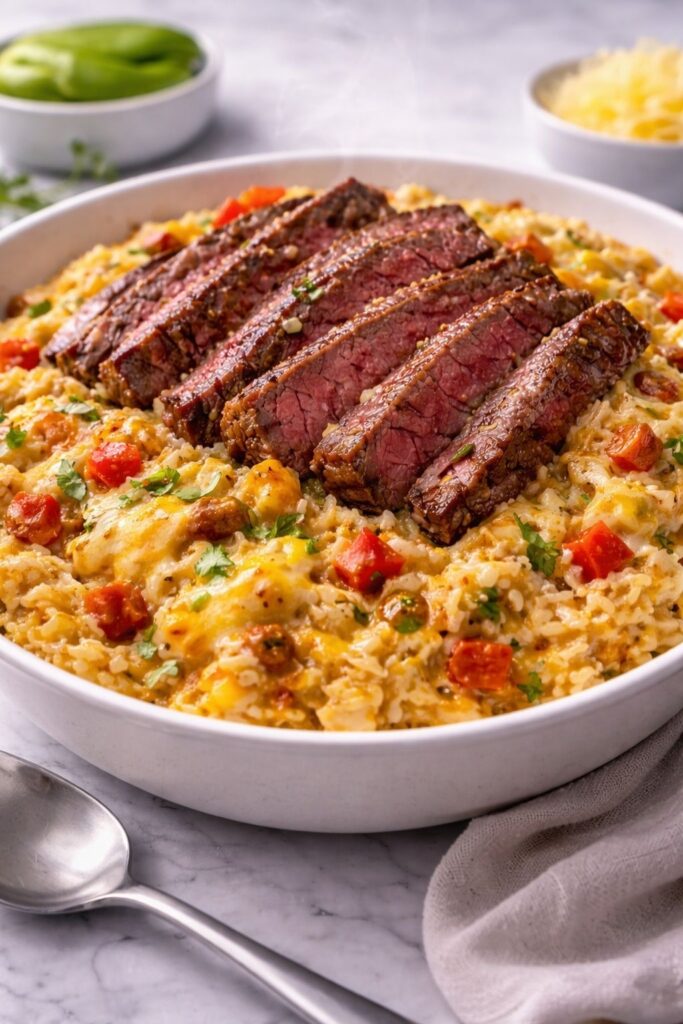 Steak Queso Rice Recipe