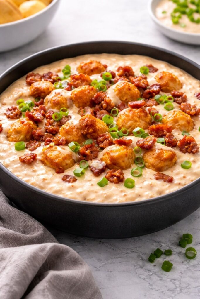 Bacon Ranch Crispy Chicken Queso