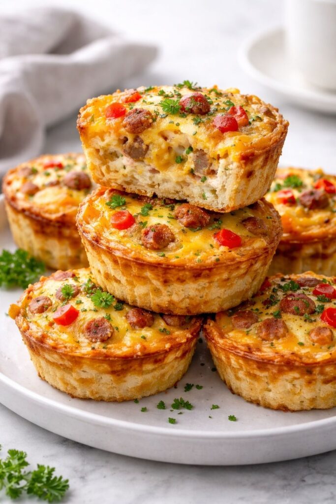 Breakfast Egg Muffins With Hashbrowns