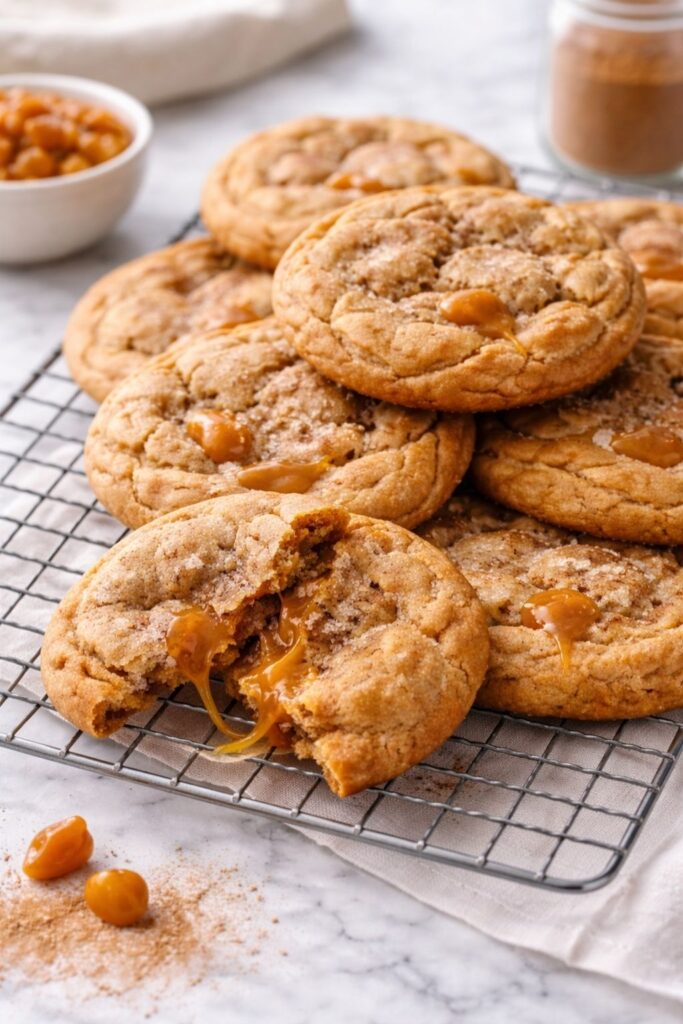 Brown Sugar Cinnamon Caramel Cookies
