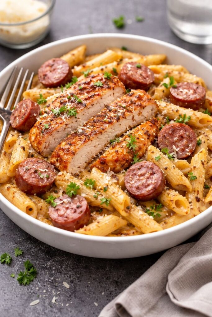 Cajun Chicken Pasta With Sausage