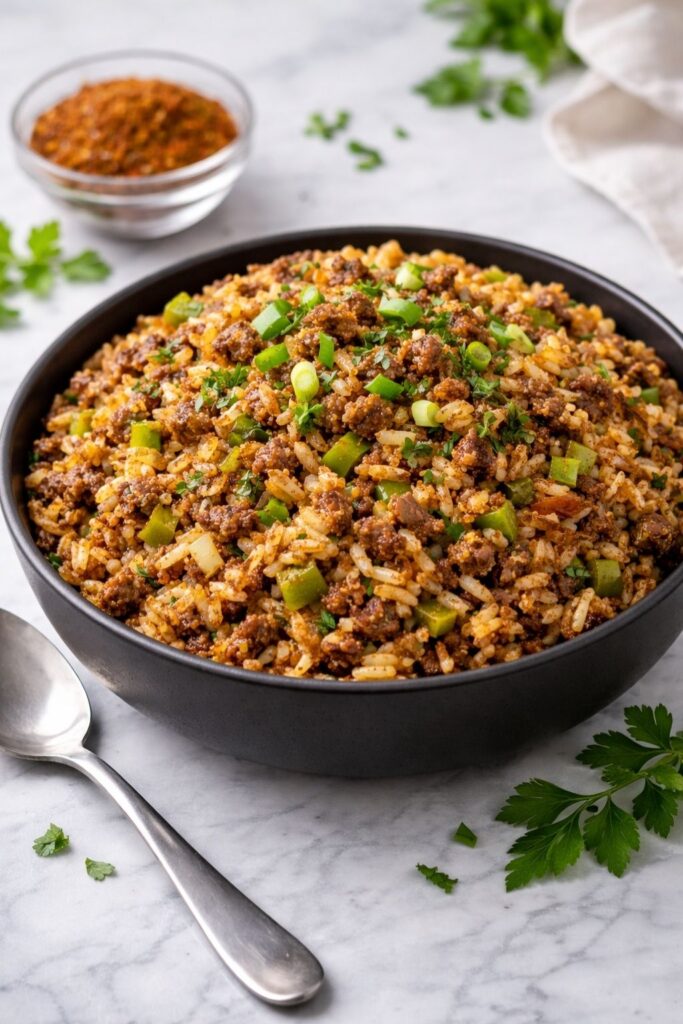 Dirty Rice with Ground Beef Recipe