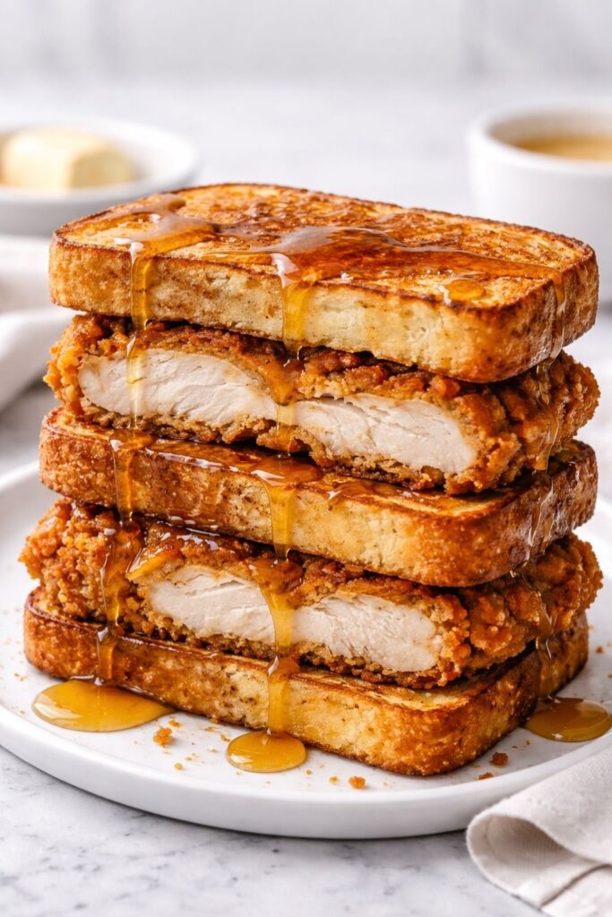 French Toast Fried Chicken Sandwich