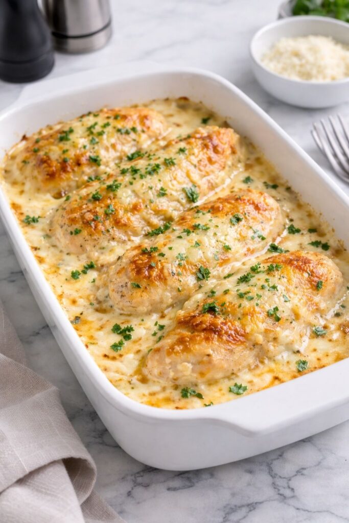 Garlic Parmesan Chicken Casserole