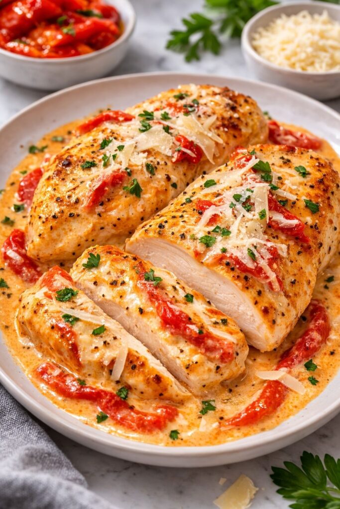 Parmesan Roasted Red Pepper Chicken