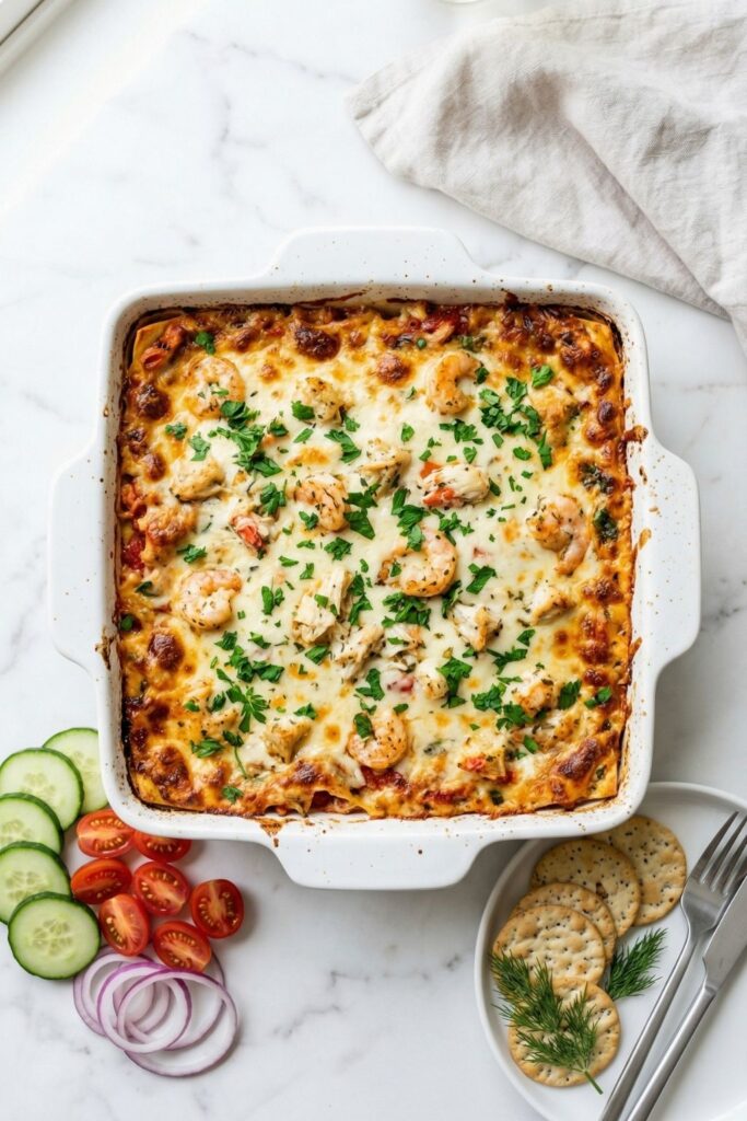Seafood Lasagna with Shrimp and Crab