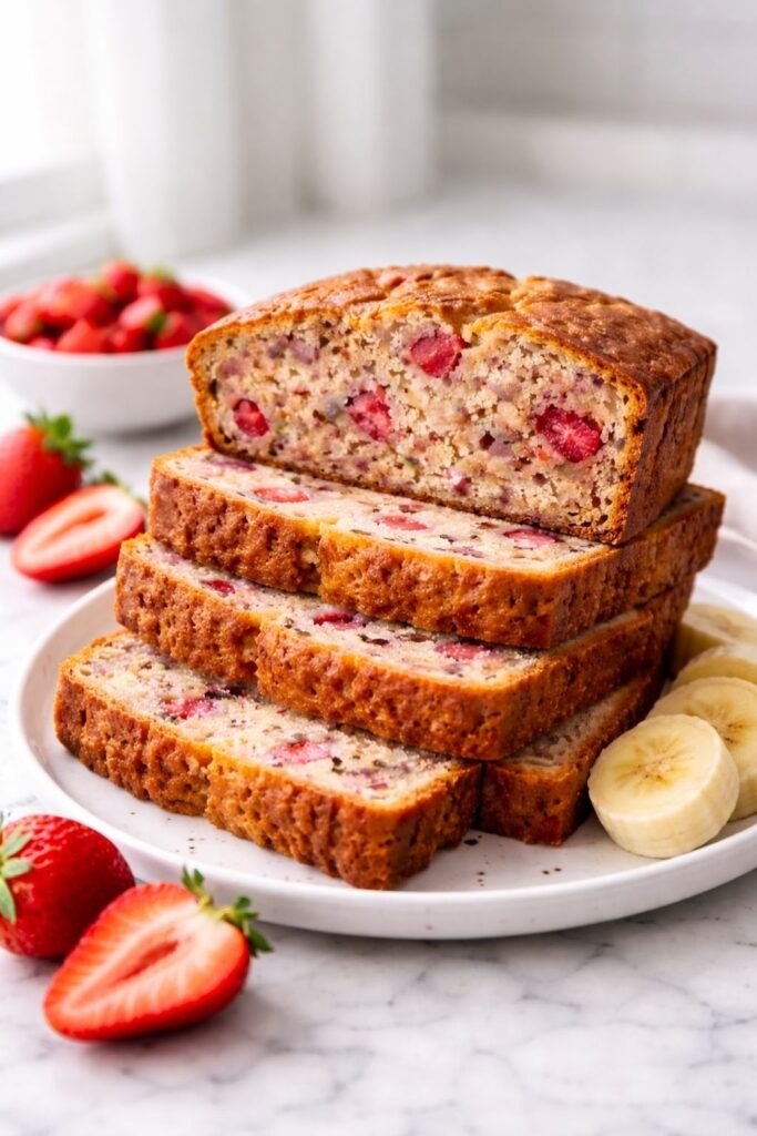 Strawberry Banana Bread Recipe