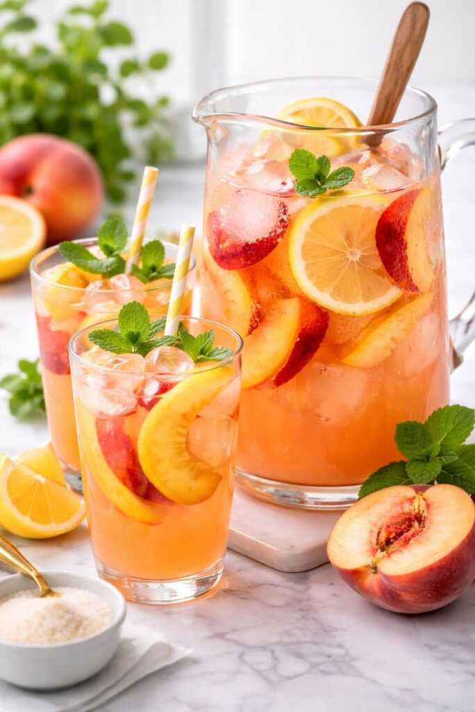 Sweet Tart Peach Lemonade Recipe