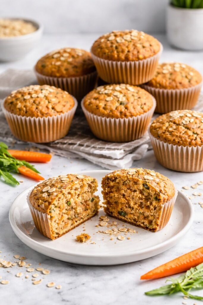 Zucchini Carrot Oatmeal Muffins Recipe