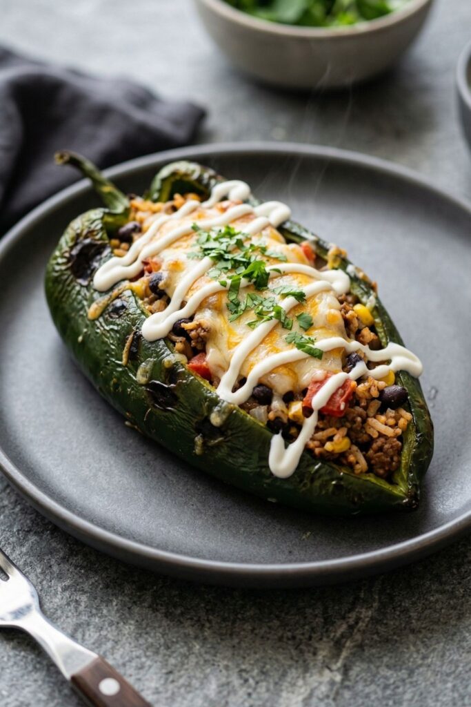 Bobby Flay Stuffed Poblano Peppers Recipe