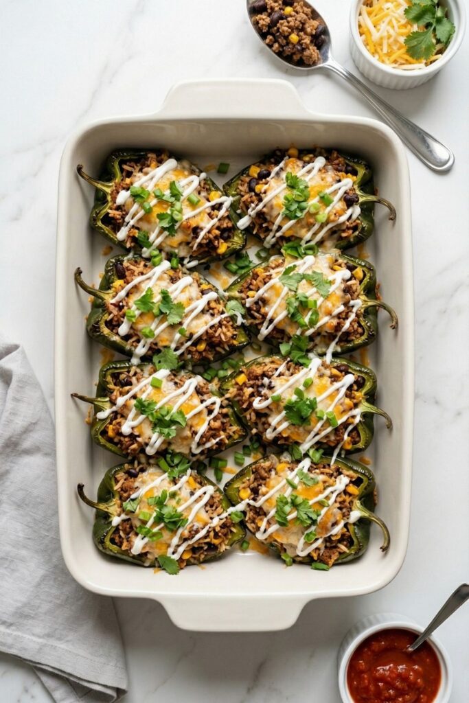 Bobby Flay Stuffed Poblano Peppers Recipe