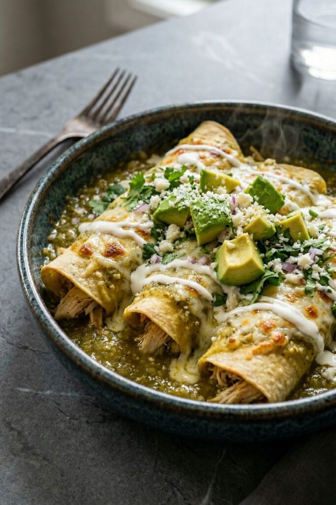 Enchiladas Verdes with Salsa Verde Recipe