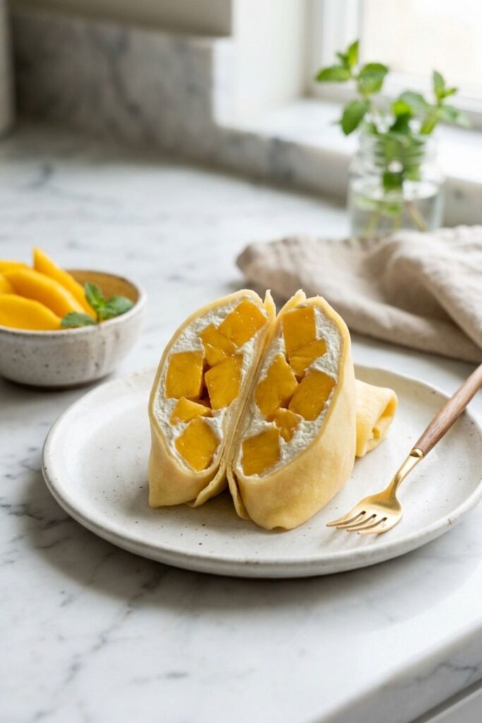 Japanese mango pancake Recipe