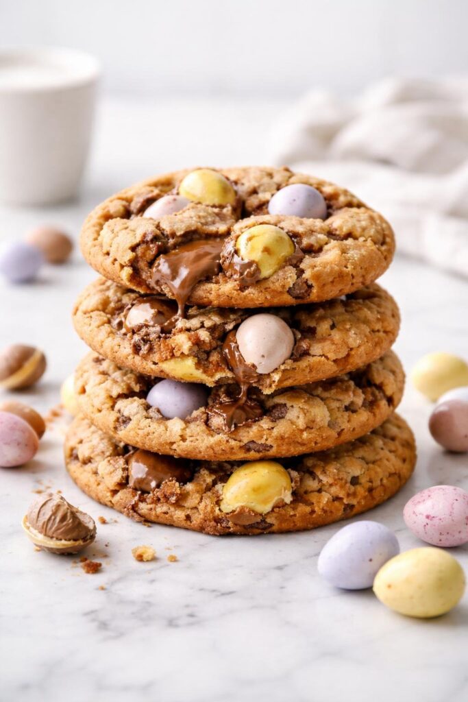 Cadbury Egg Cookies Brown Butter Recipe
