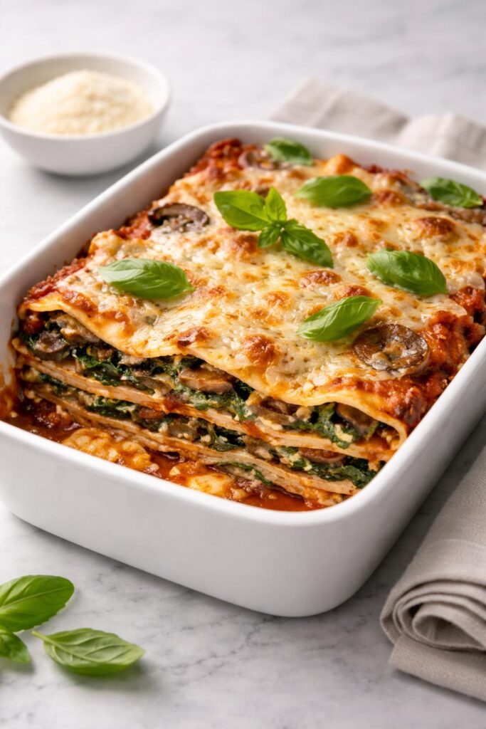Mushroom and Spinach Lasagna Recipe