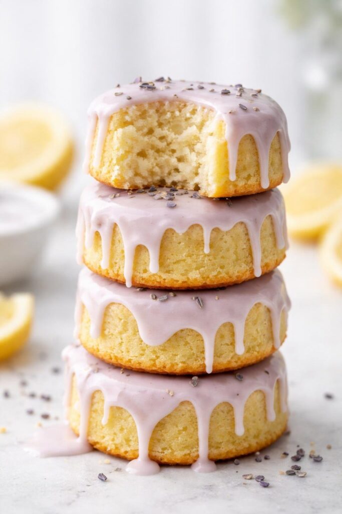 Mini Lemon Cakes With Lavender Glaze Recipe