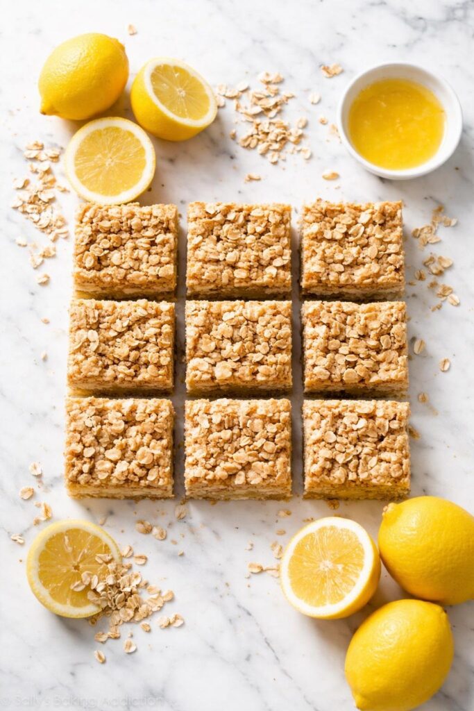 Lemon Oatmeal Crumble Bars Recipe