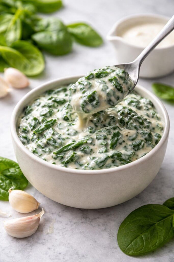Creamed Spinach with Fresh Spinach Recipe