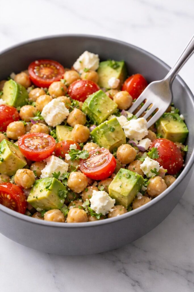 Chickpea Feta Avocado Salad Recipe