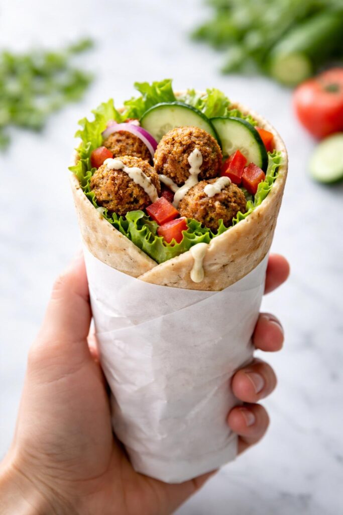Falafel Wrap Vegan Recipe
